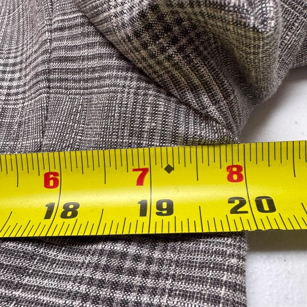 Banana Republic Blazer Mens 40R Gray Slim Fit Glen‎ Plaid Tollegno Italian Wool